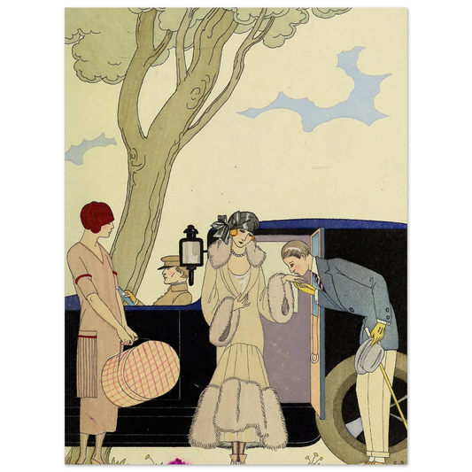 Falbalas et fanfreluches, L’Ensie (1925) Art Print | George Barbier - Framed Poster - 30x40 cm / 12x16″ - Black frame