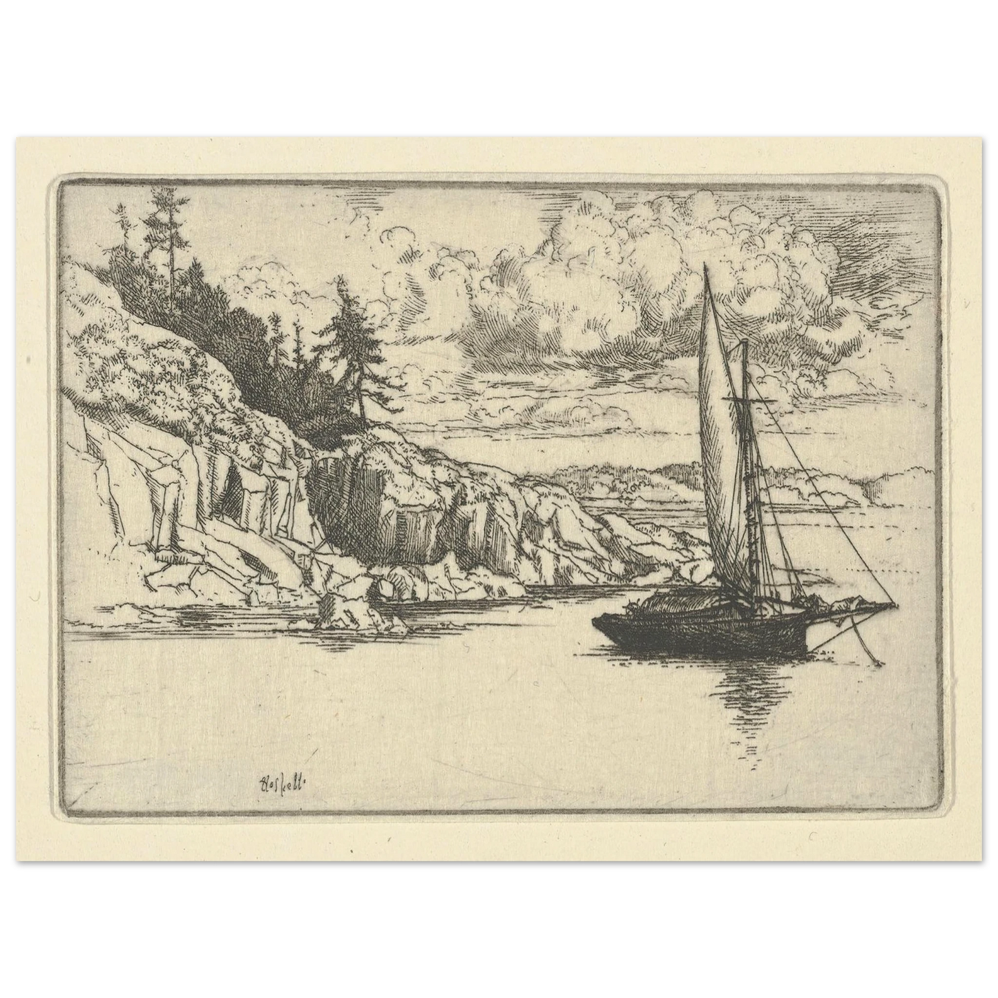 Falka (1900-1925) Art Print | Ernest Haskell - Framed Poster - 30x40 cm / 12x16″ - Black frame