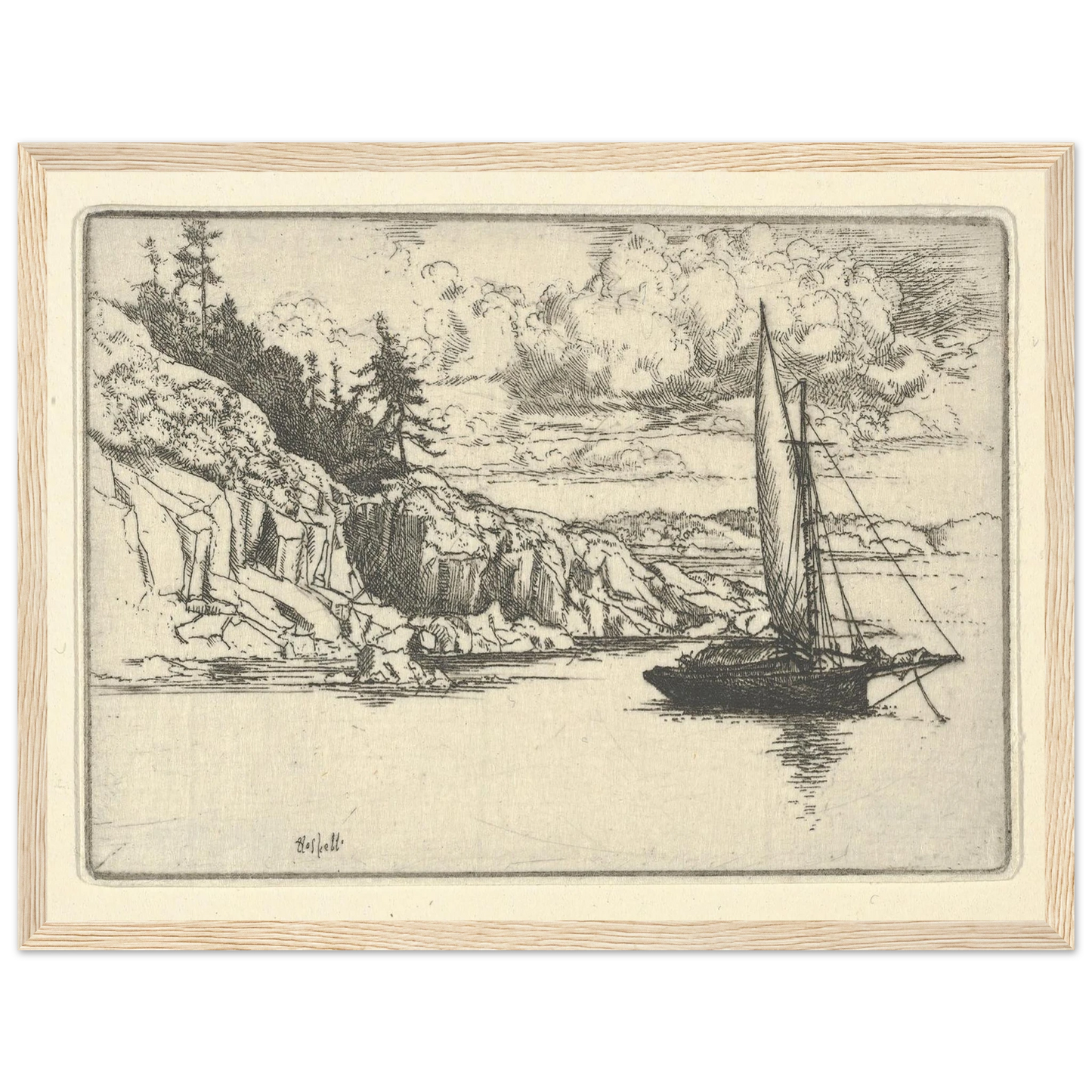 Falka (1900-1925) Art Print | Ernest Haskell - Framed Poster - 30x40 cm / 12x16″ - Black frame