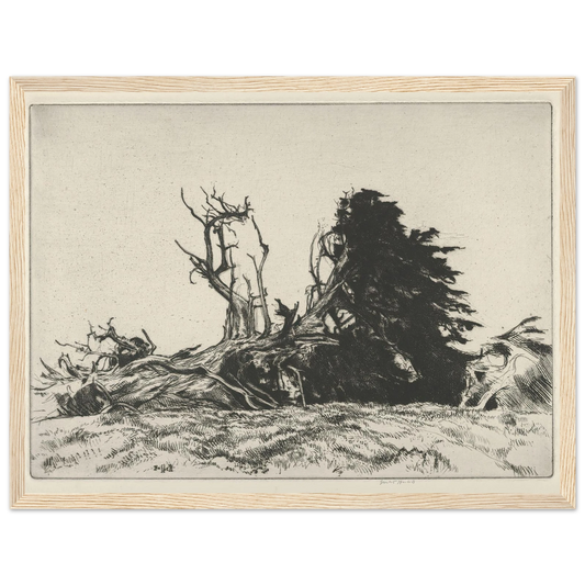 Fallen Centuries (1919) Art Print | Ernest Haskell - Framed Poster - 30x40 cm / 12x16″ - Black frame