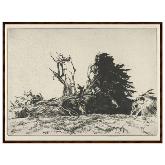 Fallen Centuries (1919) Art Print | Ernest Haskell - Framed Poster - 30x40 cm / 12x16″ - Black frame