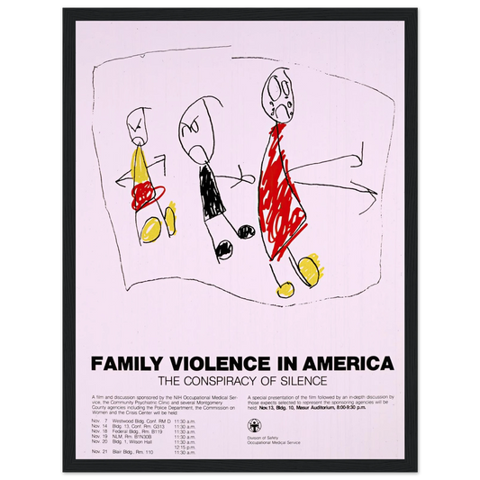 Family violence in America; the conspiracy of silence Art Print | National Institutes of Health - Framed Poster - 30x40 cm / 12x16″ - Black frame