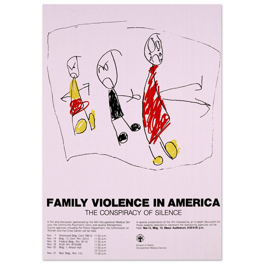 Family violence in America; the conspiracy of silence Art Print | National Institutes of Health - Framed Poster - 30x40 cm / 12x16″ - Black frame