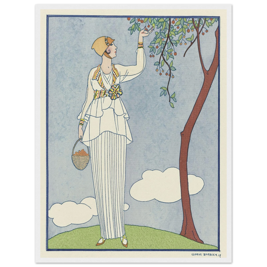 Famous Fashion Houses (1914) Art Print | George Barbier - Framed Poster - 30x40 cm / 12x16″ - Black frame