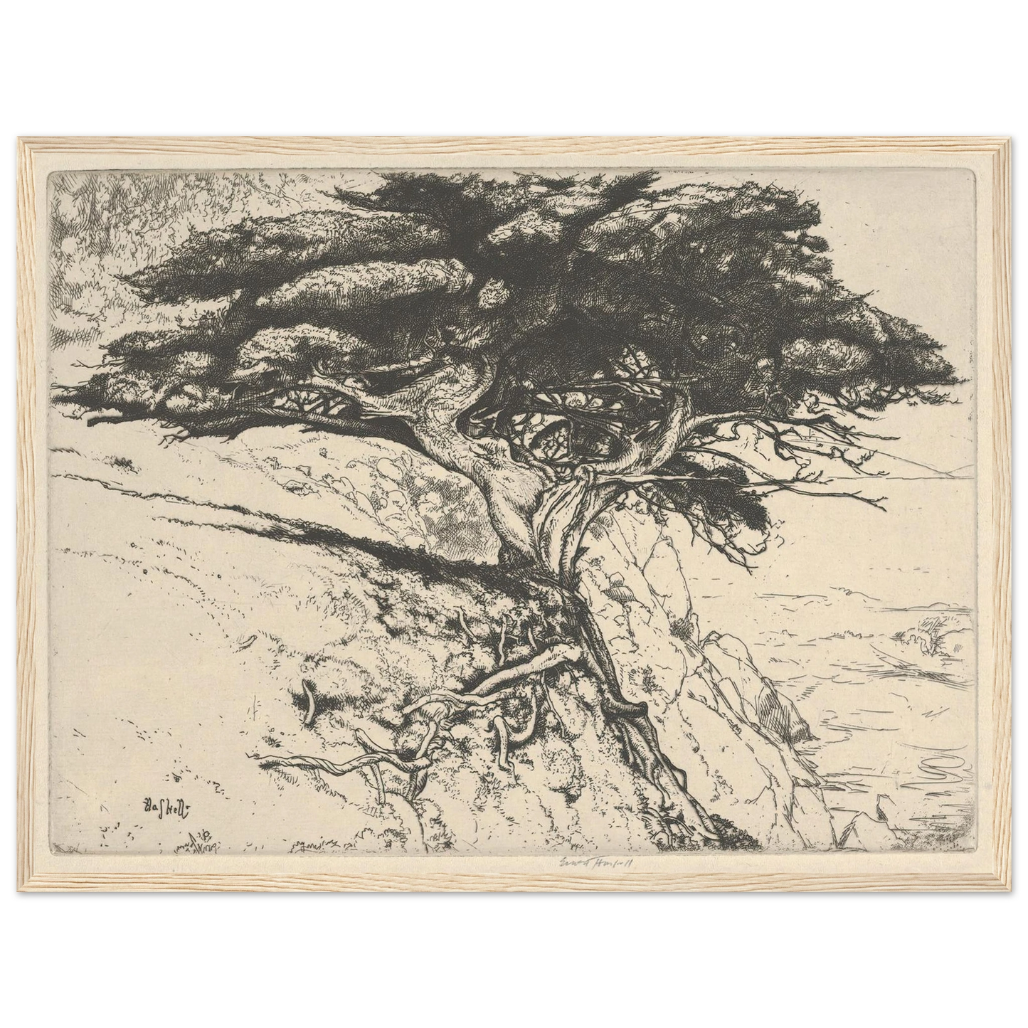 Fan Tree (1920) Art Print | Ernest Haskell - Framed Poster - 30x40 cm / 12x16″ - Black frame