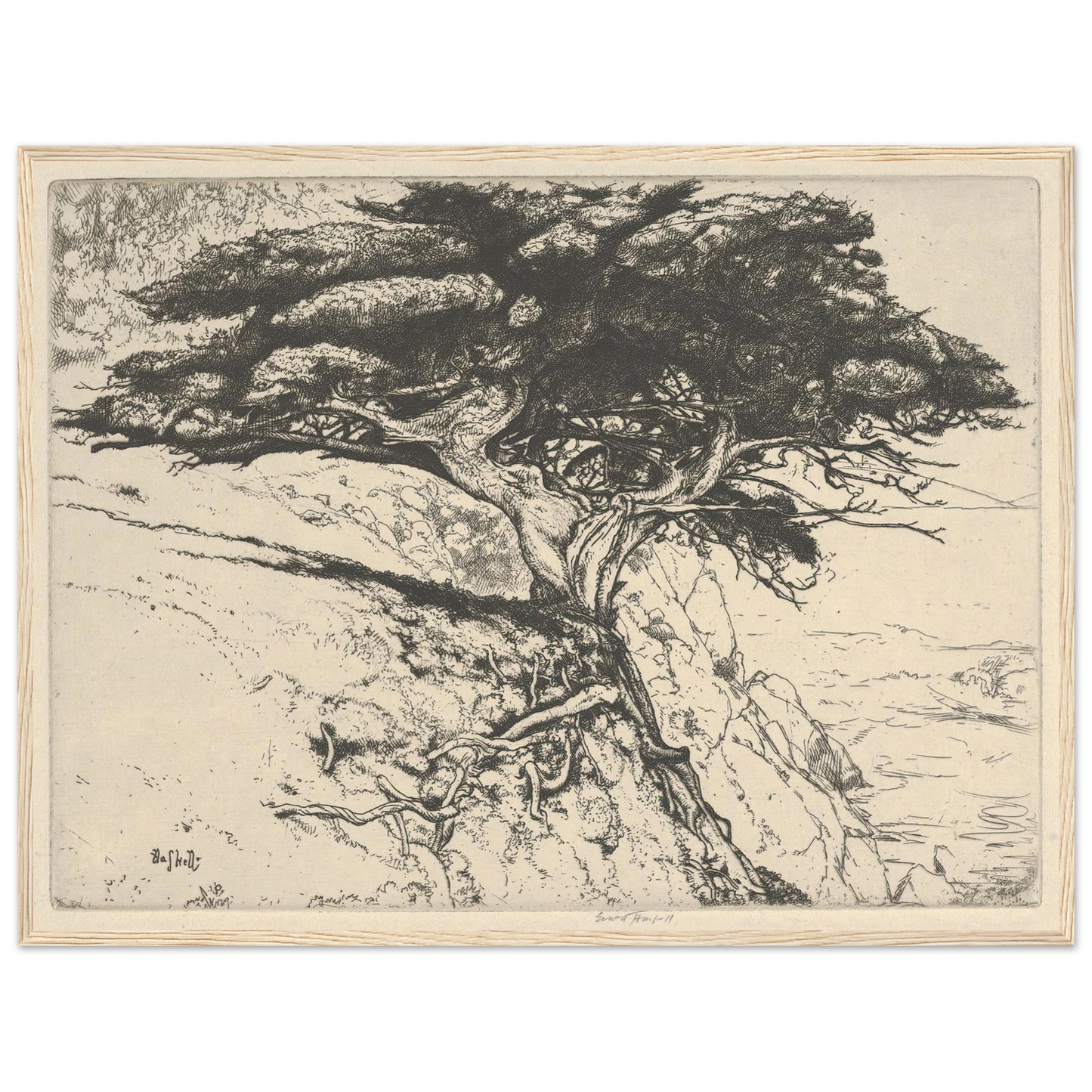 Fan Tree (1920) Art Print | Ernest Haskell - Framed Poster - 30x40 cm / 12x16″ - Black frame