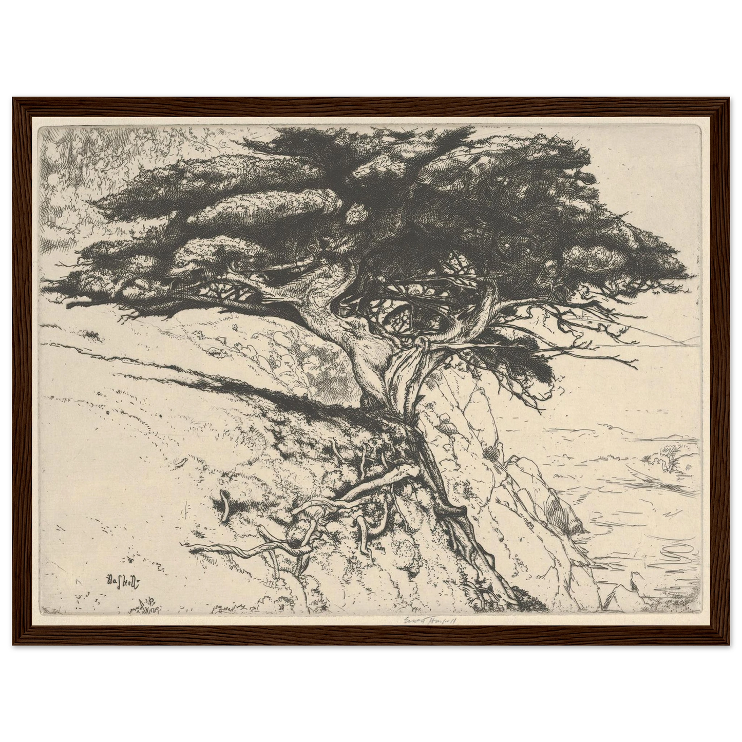 Fan Tree (1920) Art Print | Ernest Haskell - Framed Poster - 30x40 cm / 12x16″ - Black frame