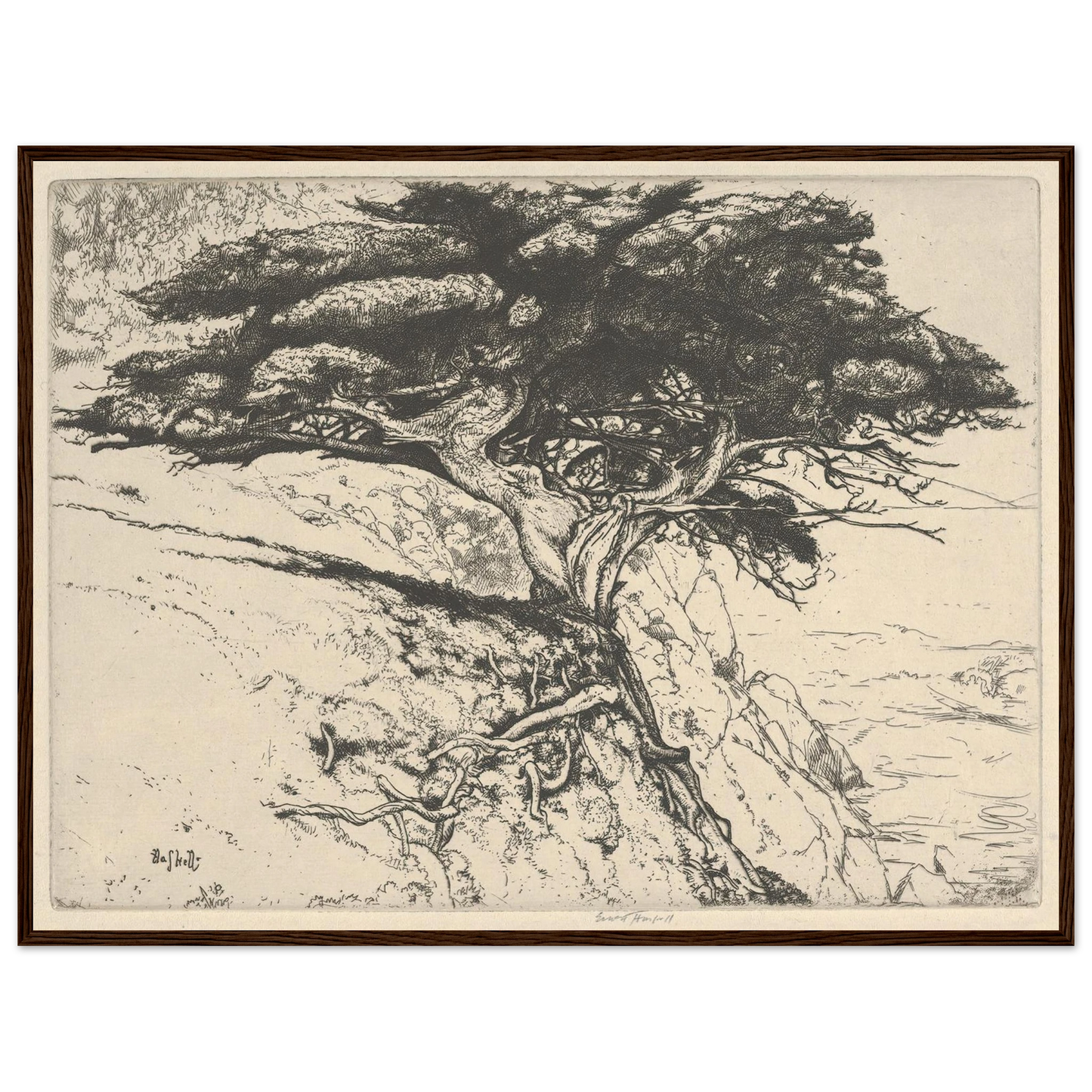 Fan Tree (1920) Art Print | Ernest Haskell - Framed Poster - 30x40 cm / 12x16″ - Black frame