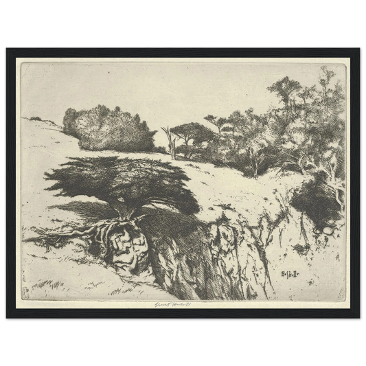 Fan Tree and Her Canyon (1915-1925) Art Print | Ernest Haskell - Framed Poster - 30x40 cm / 12x16″ - Black frame