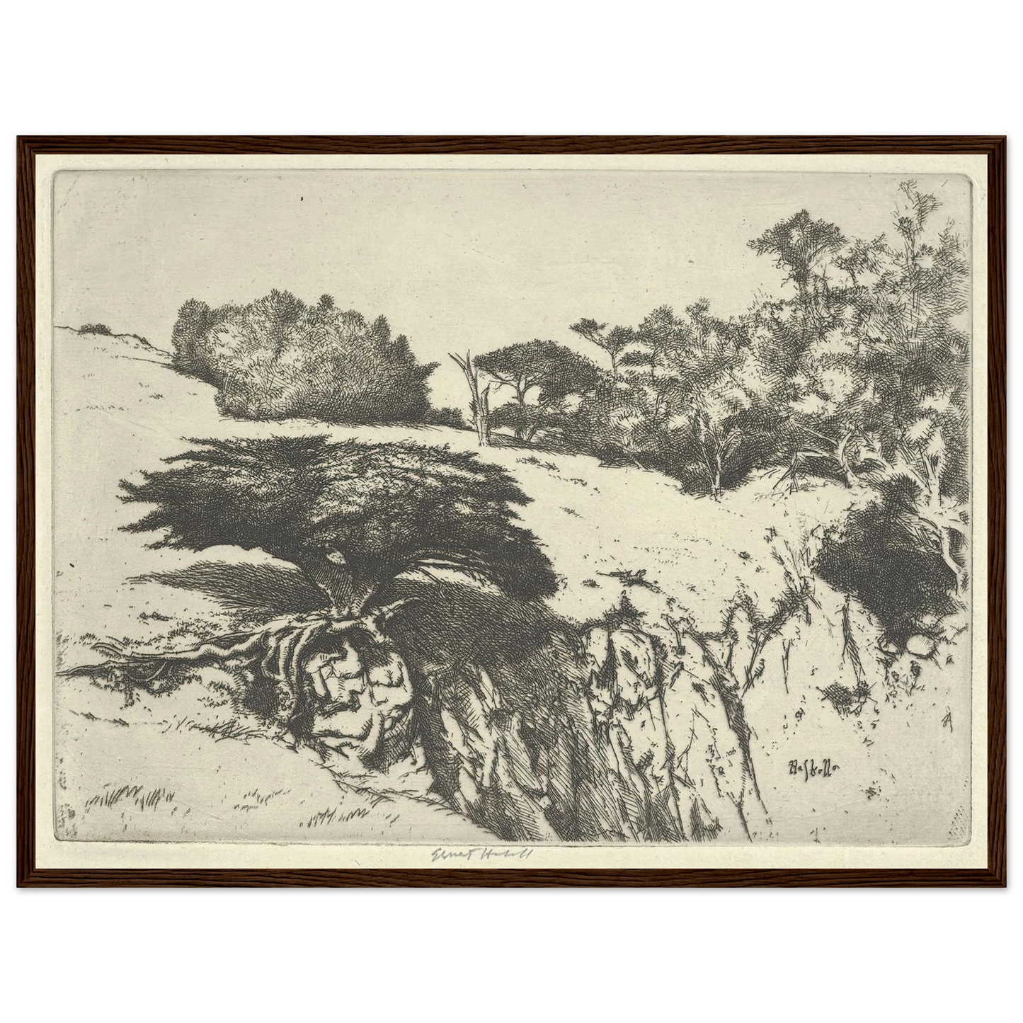 Fan Tree and Her Canyon (1915-1925) Art Print | Ernest Haskell - Framed Poster - 30x40 cm / 12x16″ - Black frame