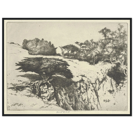 Fan Tree and Her Canyon (1915-1925) Art Print | Ernest Haskell - Framed Poster - 30x40 cm / 12x16″ - Black frame