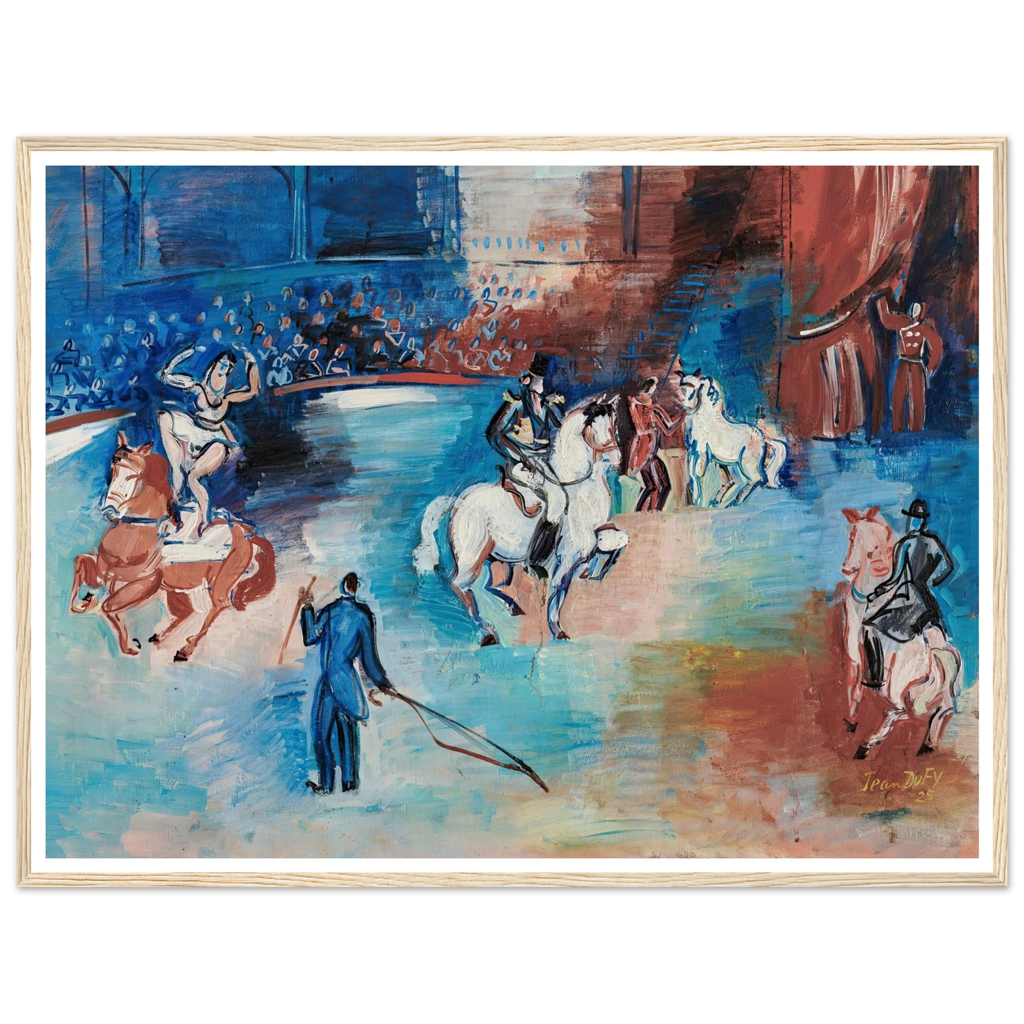 Fantaisie équestre (1925) Art Print | Raoul Dufy - Framed Poster - 30x40 cm / 12x16″ - Black frame