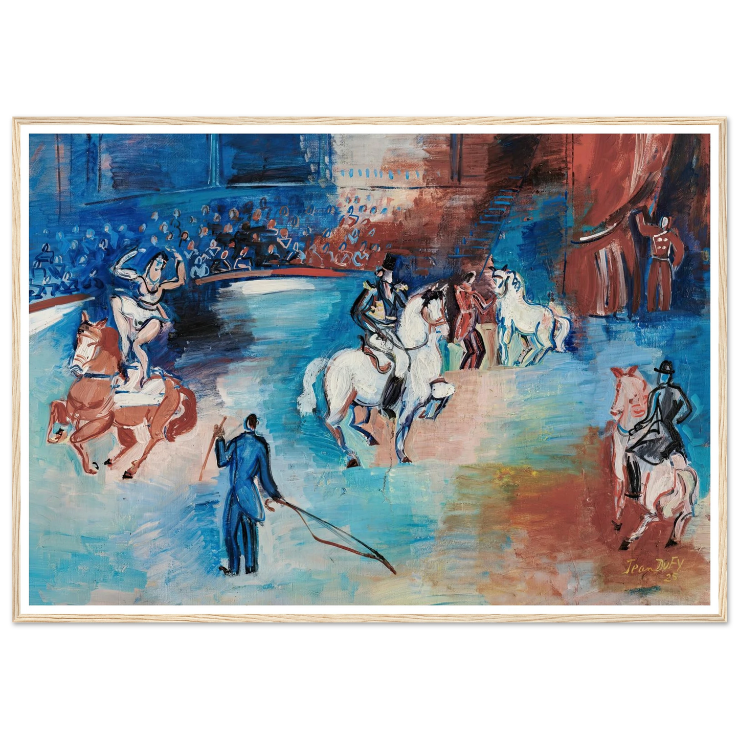 Fantaisie équestre (1925) Art Print | Raoul Dufy - Framed Poster - 30x40 cm / 12x16″ - Black frame