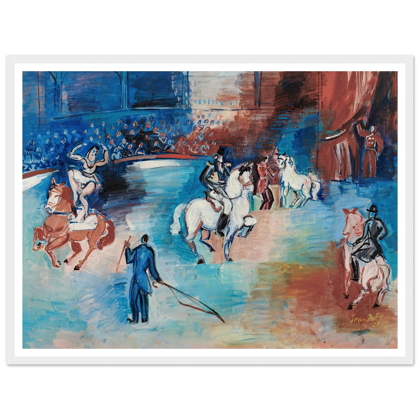 Fantaisie équestre (1925) Art Print | Raoul Dufy - Framed Poster - 30x40 cm / 12x16″ - Black frame