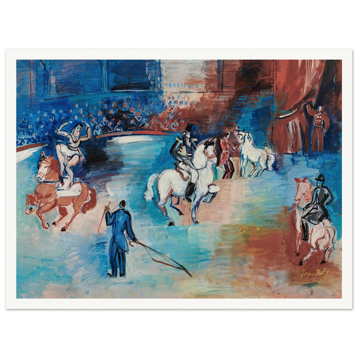 Fantaisie équestre (1925) Art Print | Raoul Dufy - Framed Poster - 30x40 cm / 12x16″ - Black frame