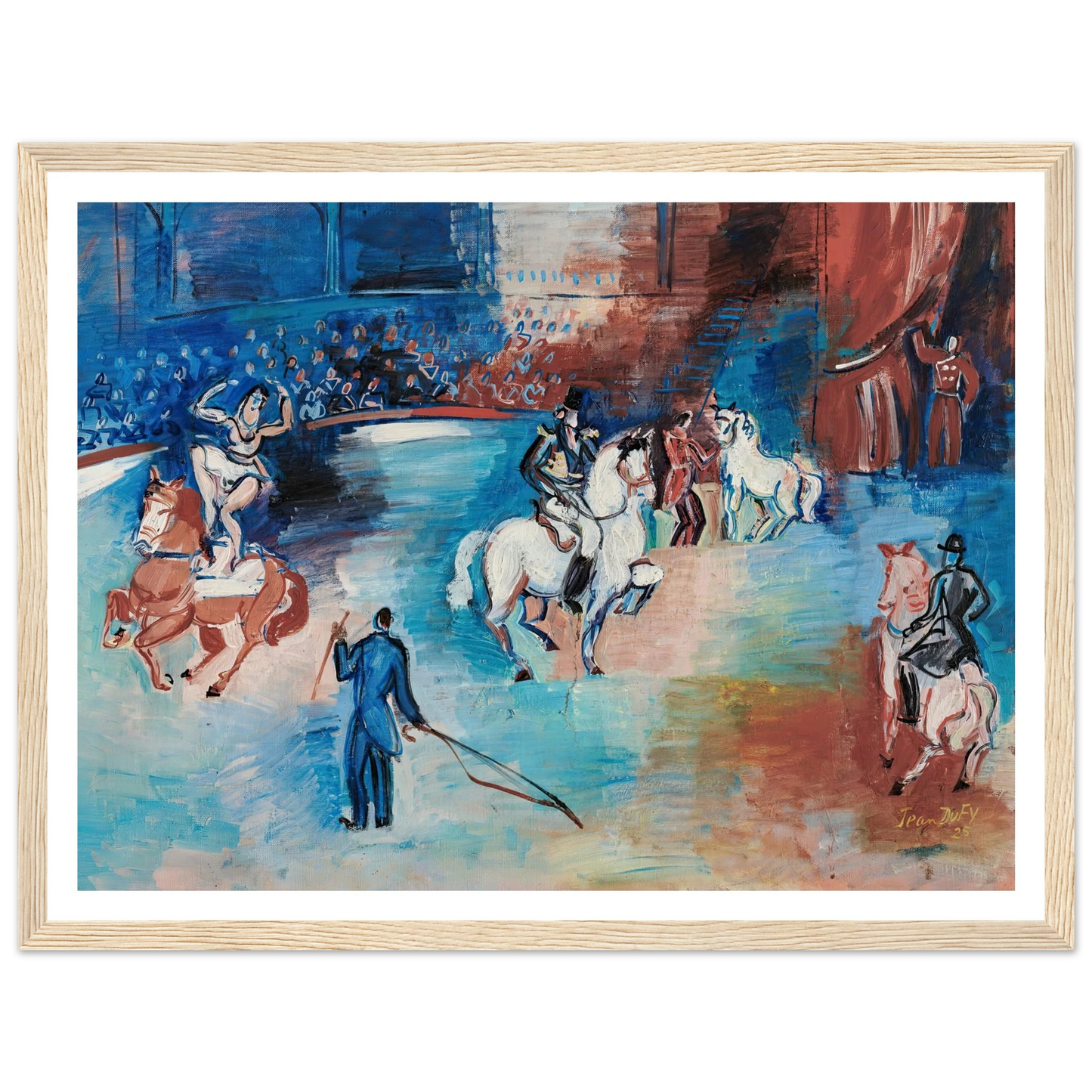 Fantaisie équestre (1925) Art Print | Raoul Dufy - Framed Poster - 30x40 cm / 12x16″ - Black frame