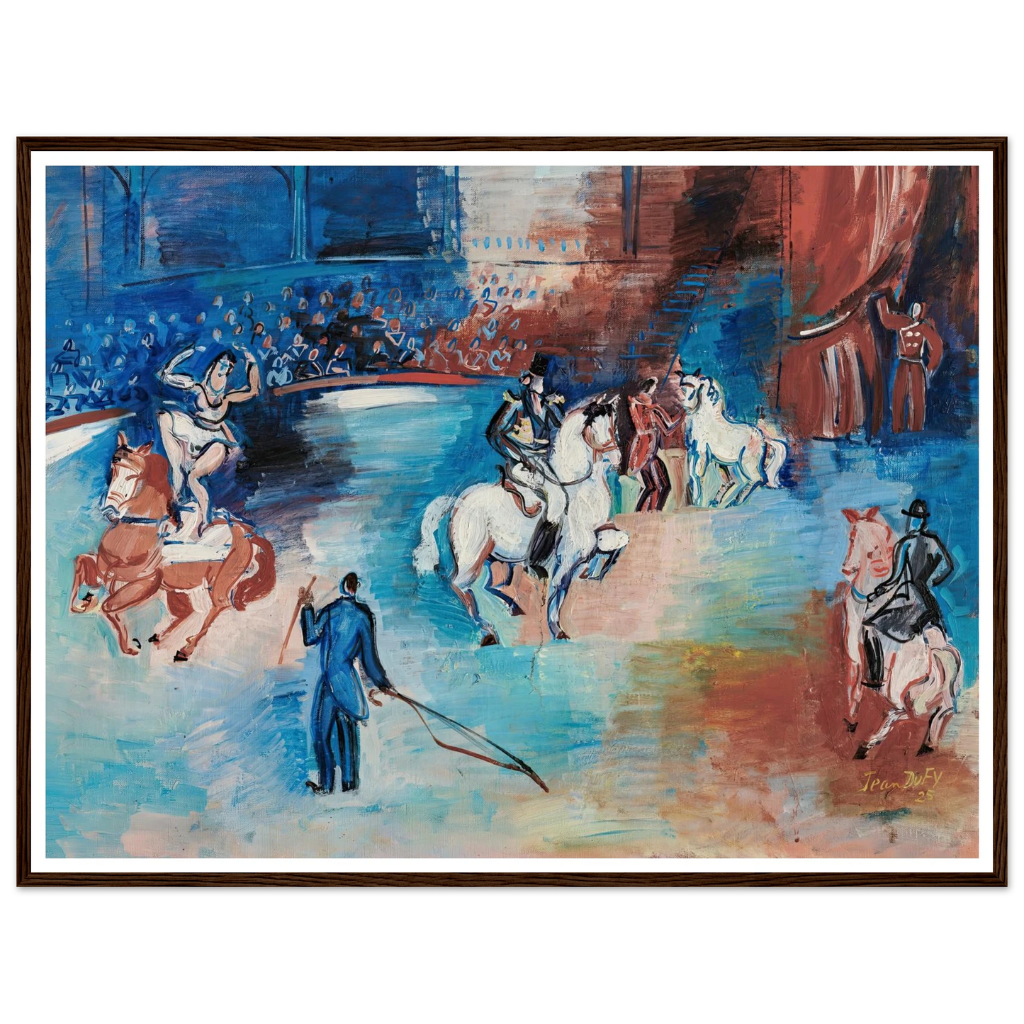 Fantaisie équestre (1925) Art Print | Raoul Dufy - Framed Poster - 30x40 cm / 12x16″ - Black frame