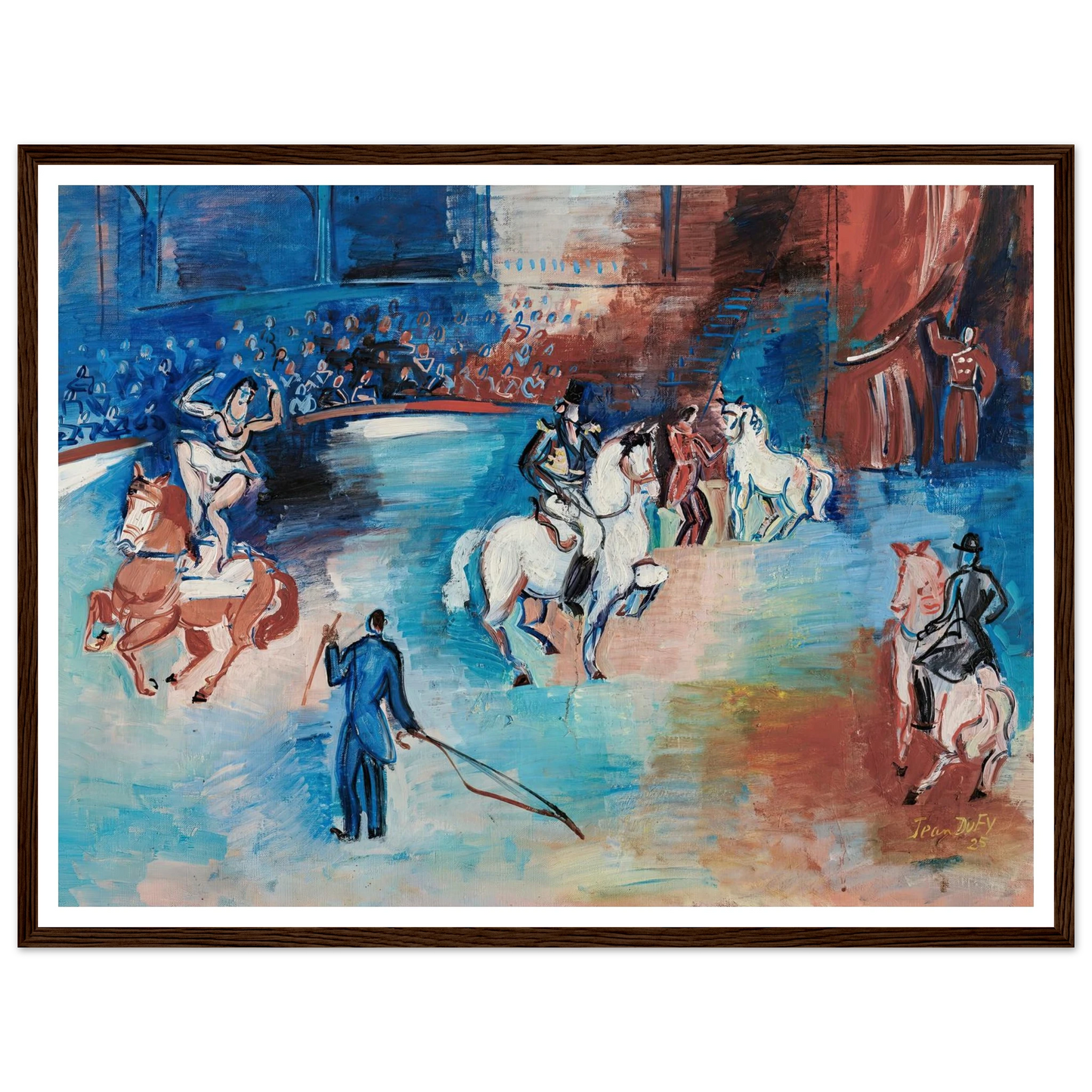Fantaisie équestre (1925) Art Print | Raoul Dufy - Framed Poster - 30x40 cm / 12x16″ - Black frame