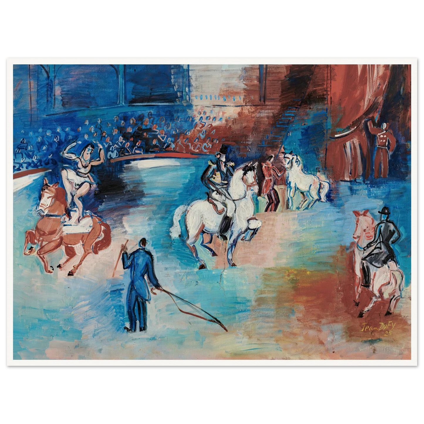 Fantaisie équestre (1925) Art Print | Raoul Dufy - Framed Poster - 30x40 cm / 12x16″ - Black frame