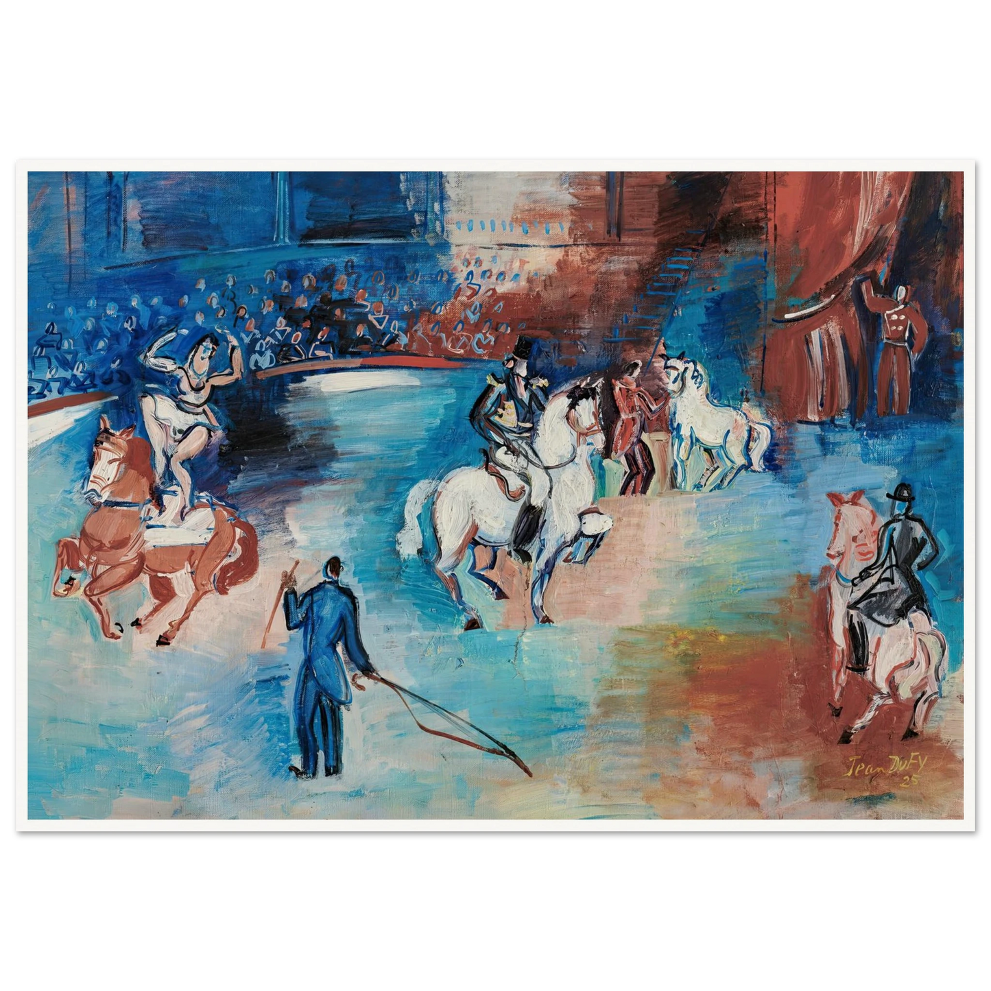 Fantaisie équestre (1925) Art Print | Raoul Dufy - Framed Poster - 30x40 cm / 12x16″ - Black frame