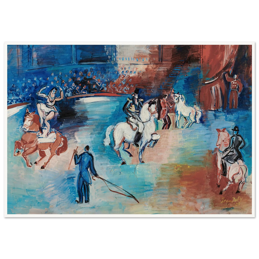 Fantaisie équestre (1925) Art Print | Raoul Dufy - Framed Poster - 30x40 cm / 12x16″ - Black frame