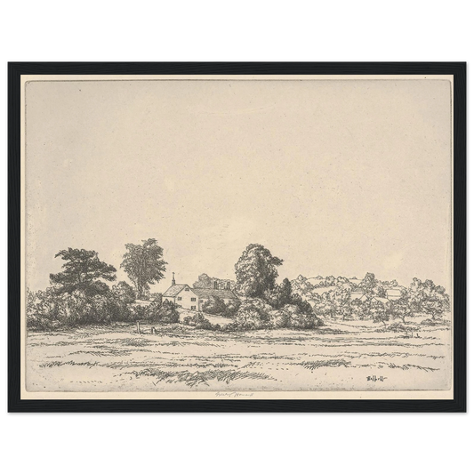 Farm and Meadows (1900-1925) Art Print | Ernest Haskell - Framed Poster - 30x40 cm / 12x16″ - Black frame