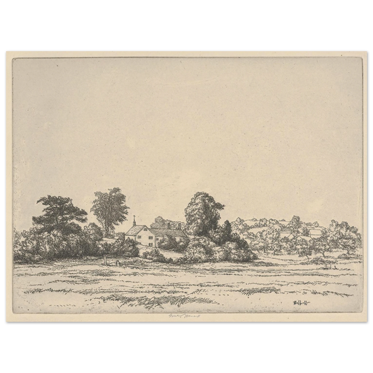 Farm and Meadows (1900-1925) Art Print | Ernest Haskell - Framed Poster - 30x40 cm / 12x16″ - Black frame