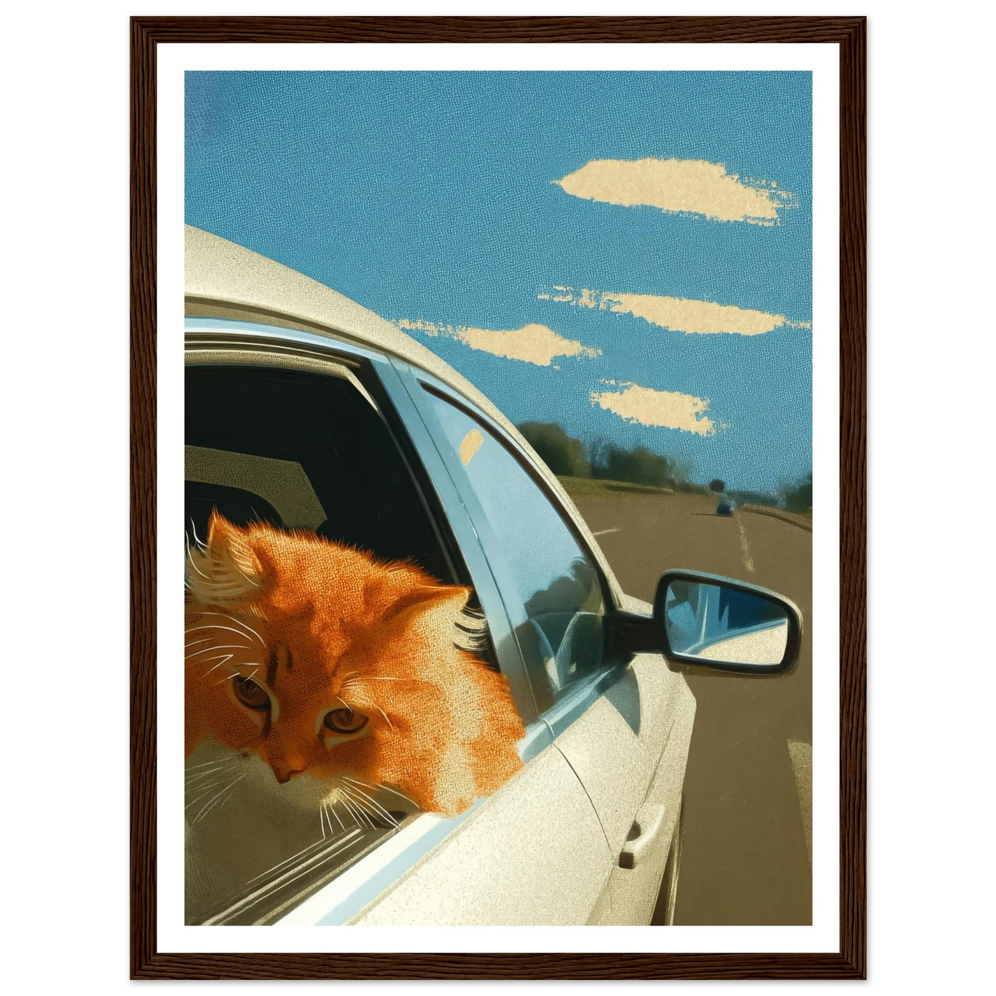 Fast Lane Gaze - Framed Poster - 30x40 cm / 12x16″ - Black frame