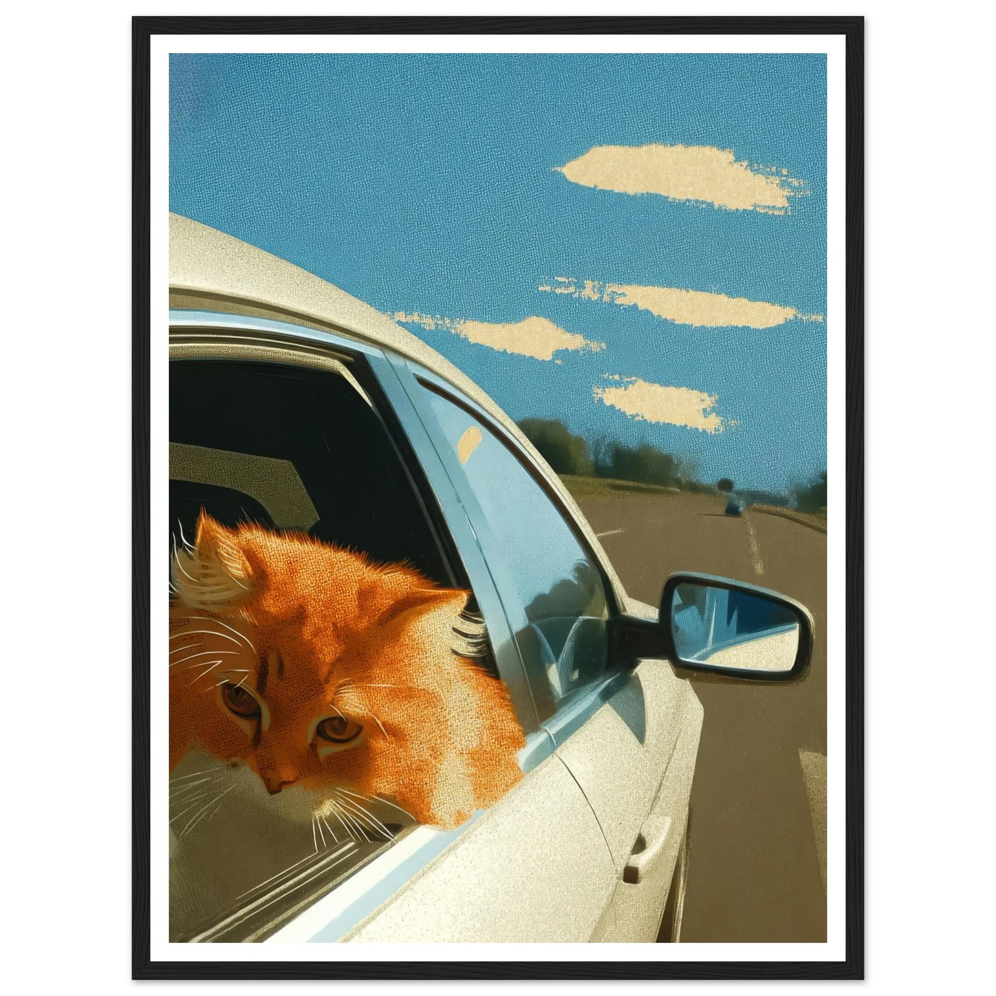 Fast Lane Gaze - Framed Poster - 30x40 cm / 12x16″ - Black frame