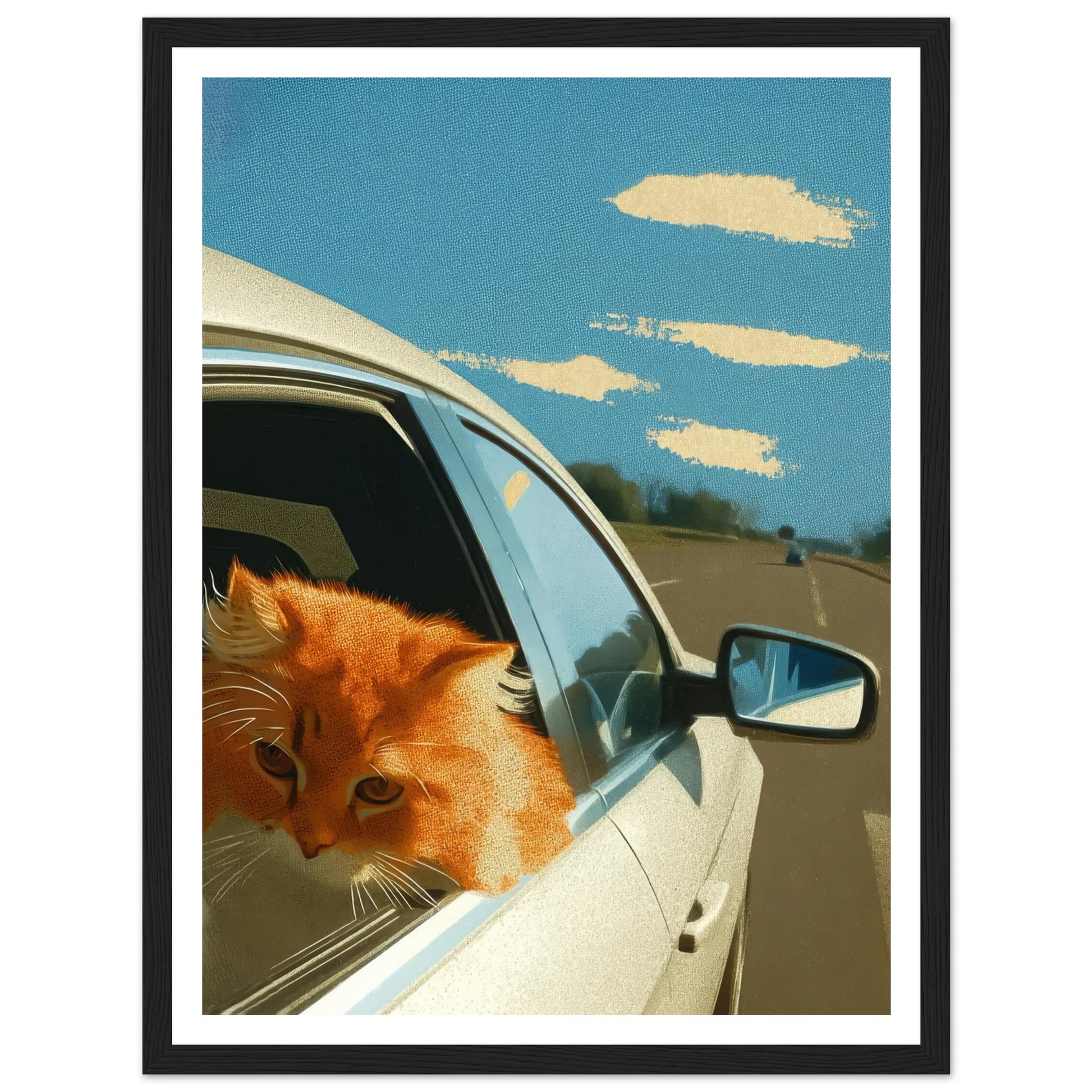 Fast Lane Gaze - Framed Poster - 30x40 cm / 12x16″ - Black frame