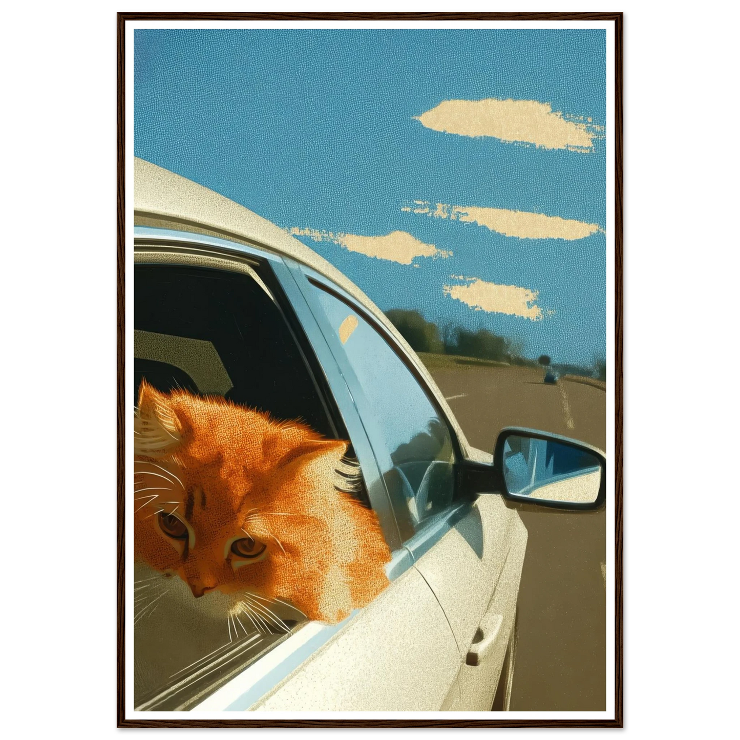 Fast Lane Gaze - Framed Poster - 30x40 cm / 12x16″ - Black frame