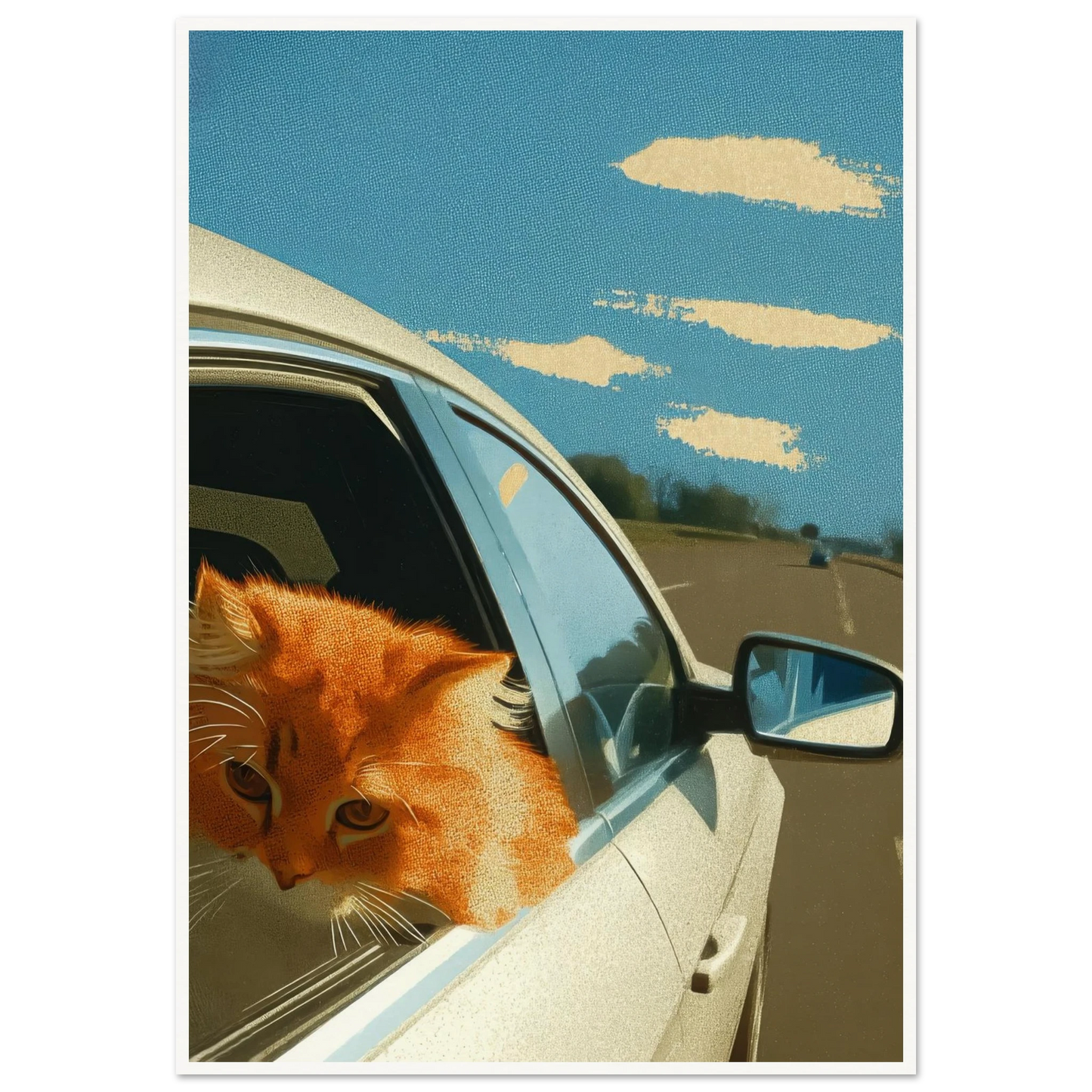 Fast Lane Gaze - Framed Poster - 30x40 cm / 12x16″ - Black frame