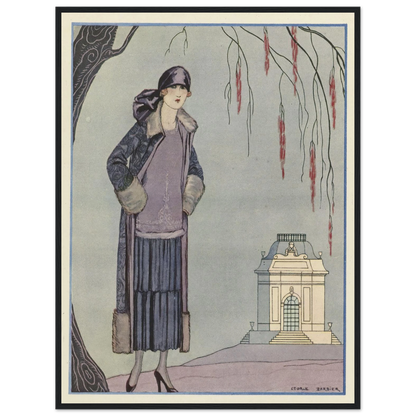 Le Belvédère ; Robe-Manteau, de Worth (1924) Art Print | George Barbier-Quipham Collections