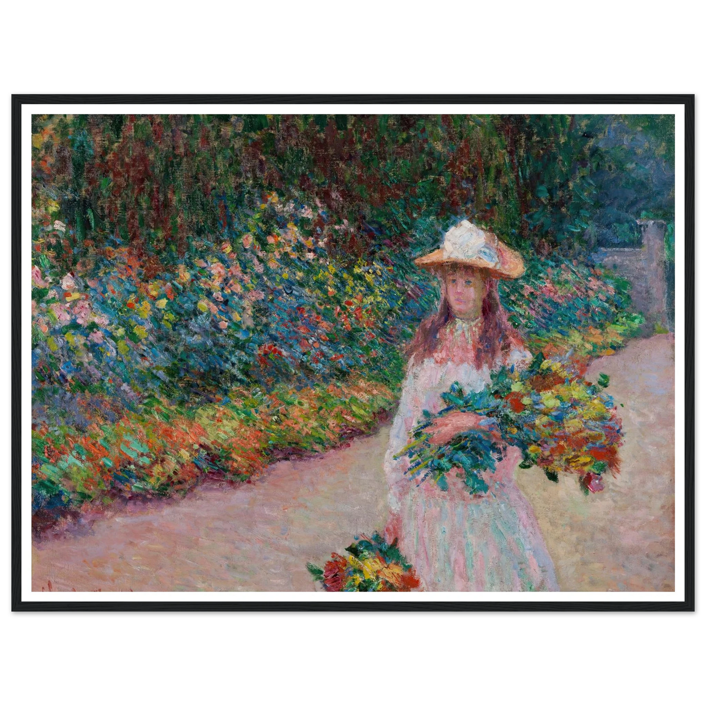 Jeune fille dans le jardin de Giverny (1888) Art Print | Claude Monet-Quipham Collections