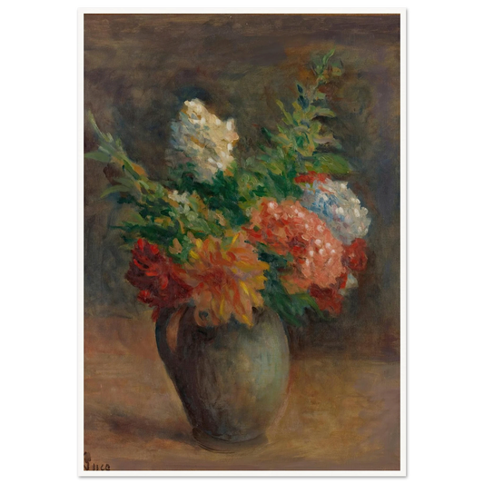Pivoines, Géraniums Et Lilas Blancs (circa 1925) Art Print | Maximilien Luce-Quipham Collections