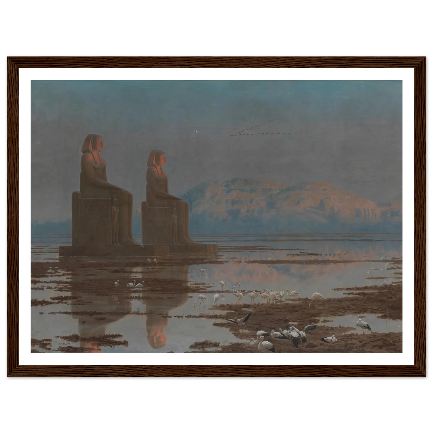The Nile in flood, Thebes Art Print | Jean Leon Gerome-Quipham Collections