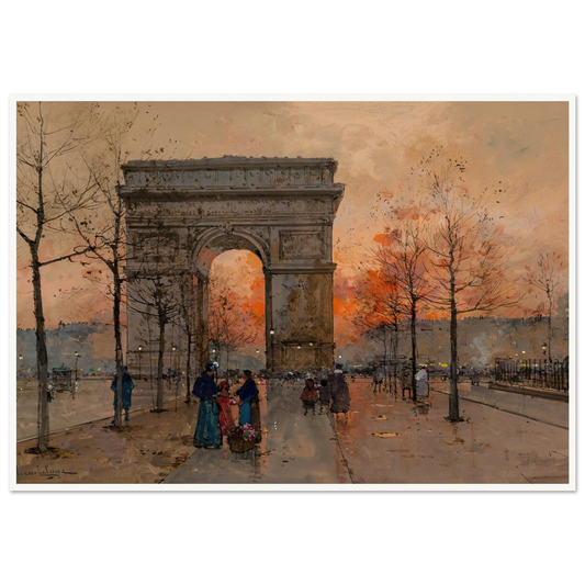L’Arc de Triomphe, Place de l’Étoile Art Print | Eugene Galien Laloue-Quipham Collections