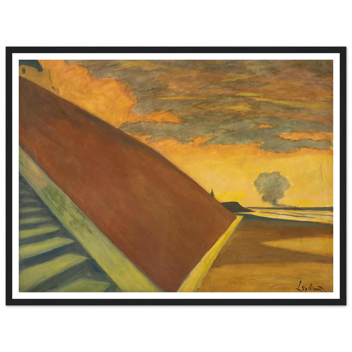 L’escalier, crépuscule jaune (1922) Art Print | Leon Spilliaert-Quipham Collections