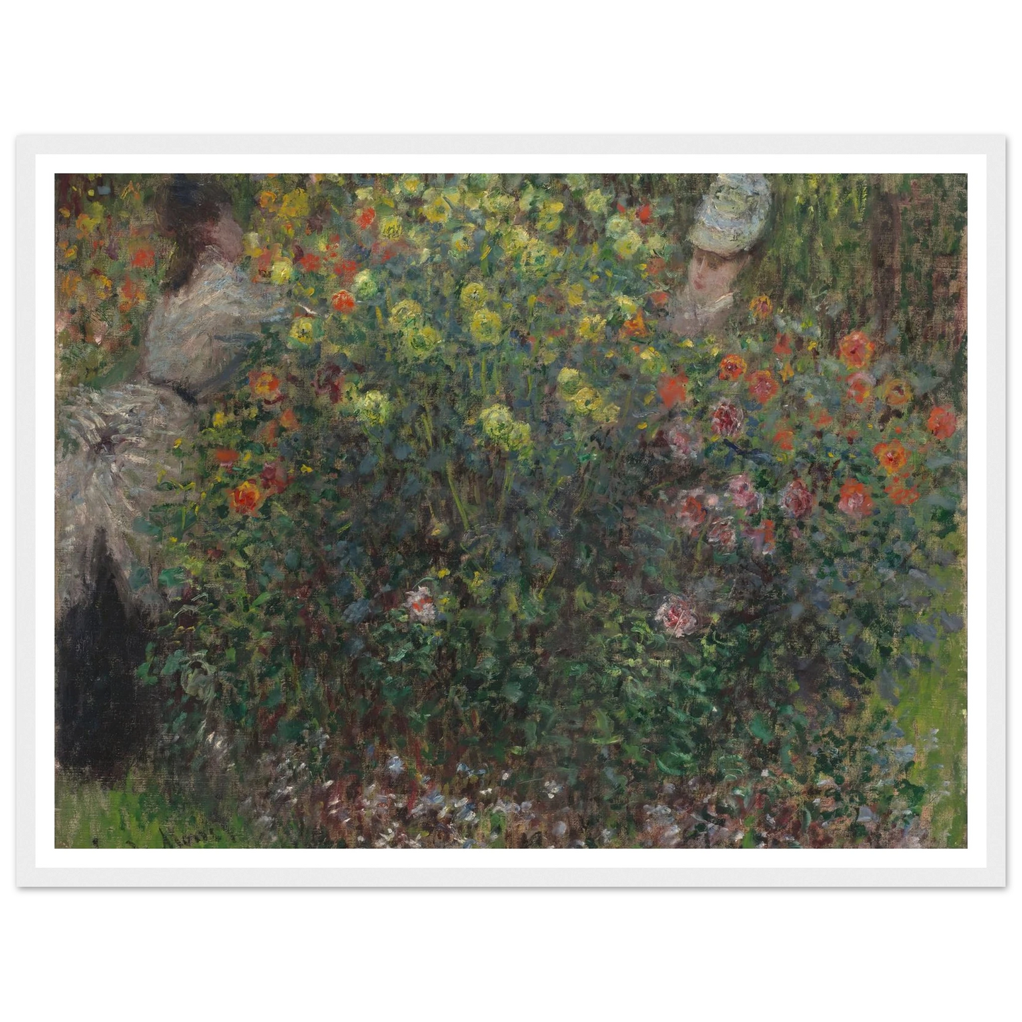 Ladies in Flowers (1875) Art Print | Claude Monet-Quipham Collections