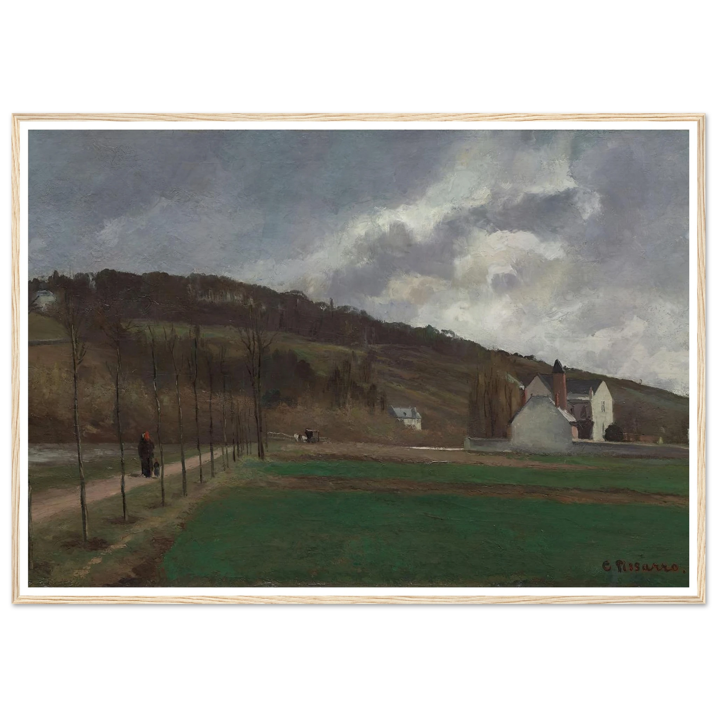 The Banks of the Marne in Winter (1866) Art Print | Camille Pissarro-Quipham Collections