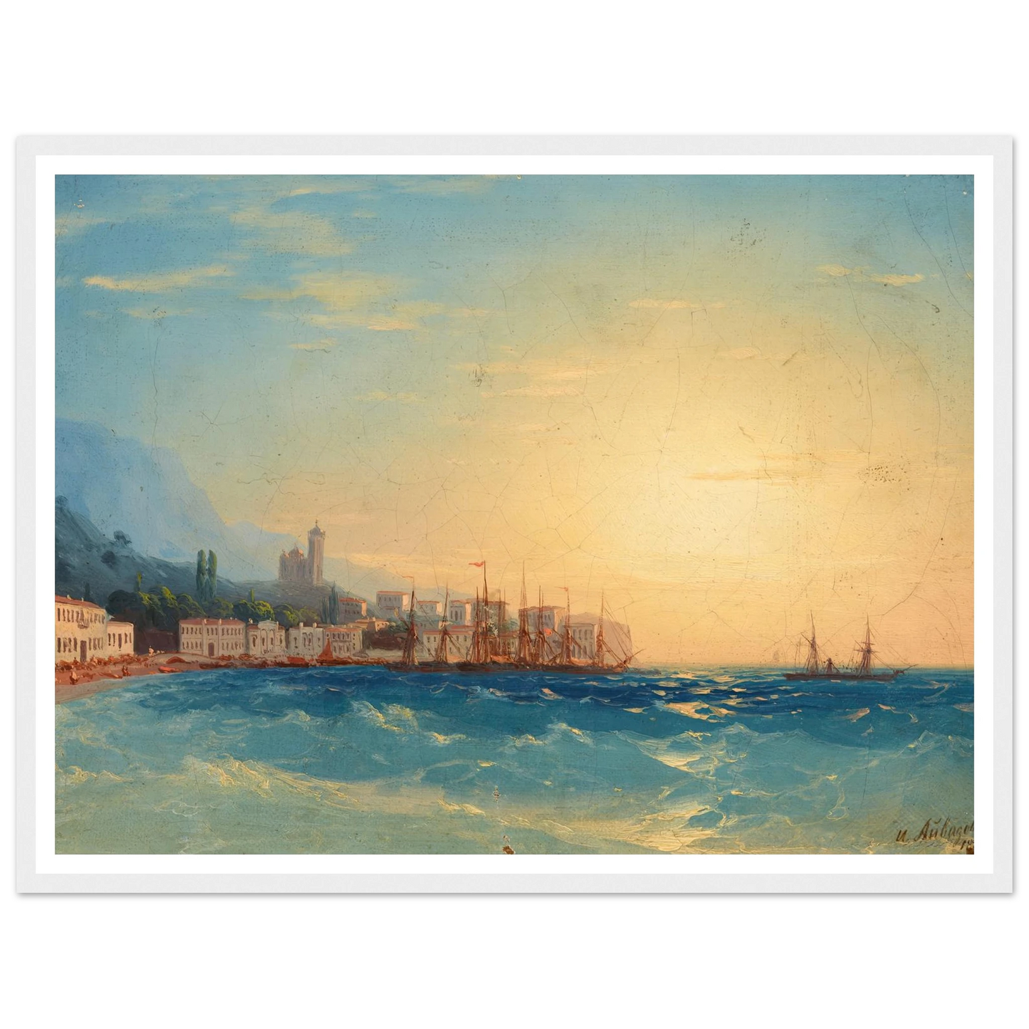 Harbor with Ships (1858) Art Print | Ivan Konstantinovich Aivazovsky-Quipham Collections
