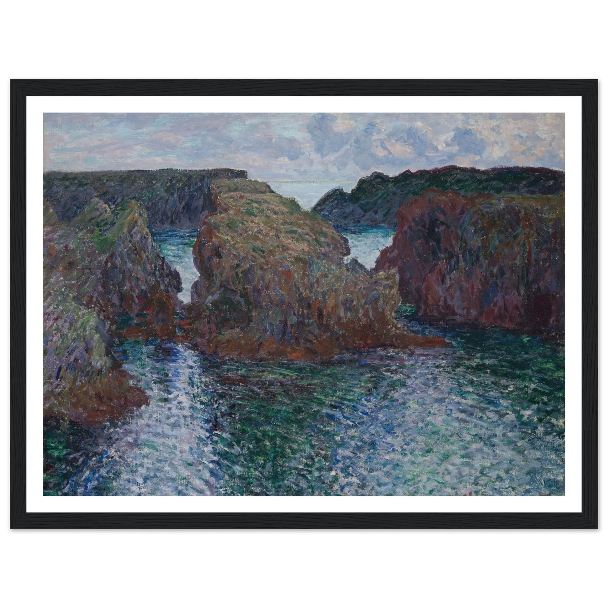 Rocks at Port-Goulphar, Belle-Île (1886) Art Print | Claude Monet-Quipham Collections