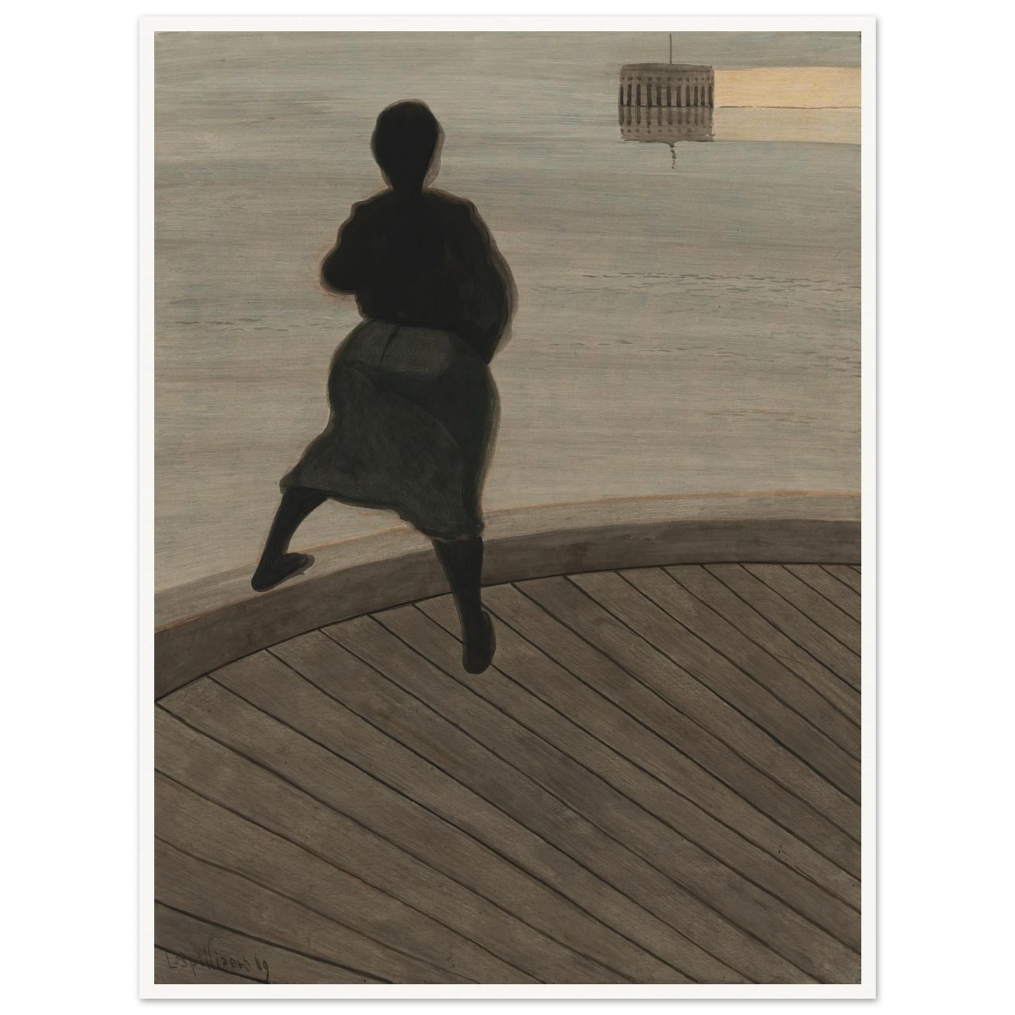 Femme de pêcheur sur le ponton (1909) Art Print | Leon Spilliaert-Quipham Collections