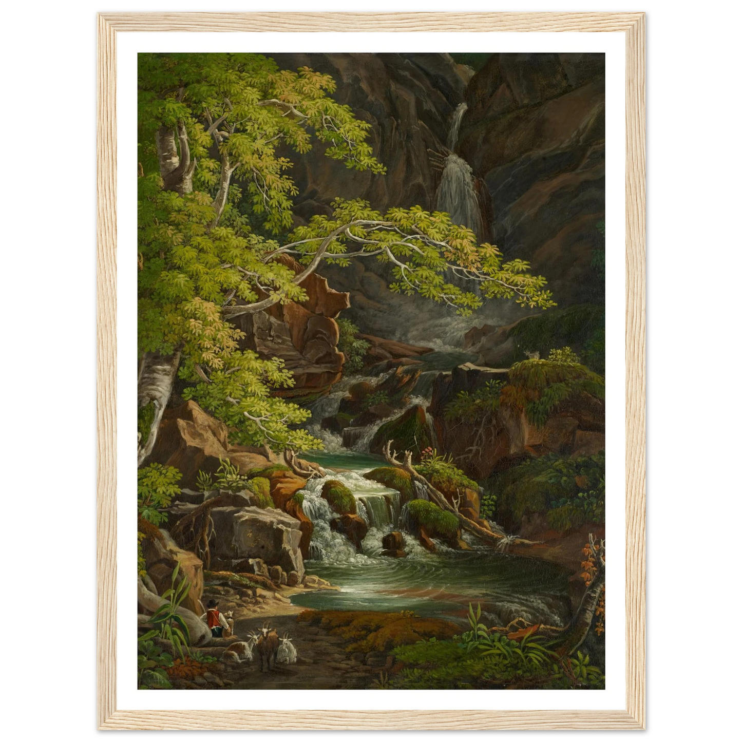 Waterfall in the Münster Valley Art Print | Peter Birmann-Quipham Collections