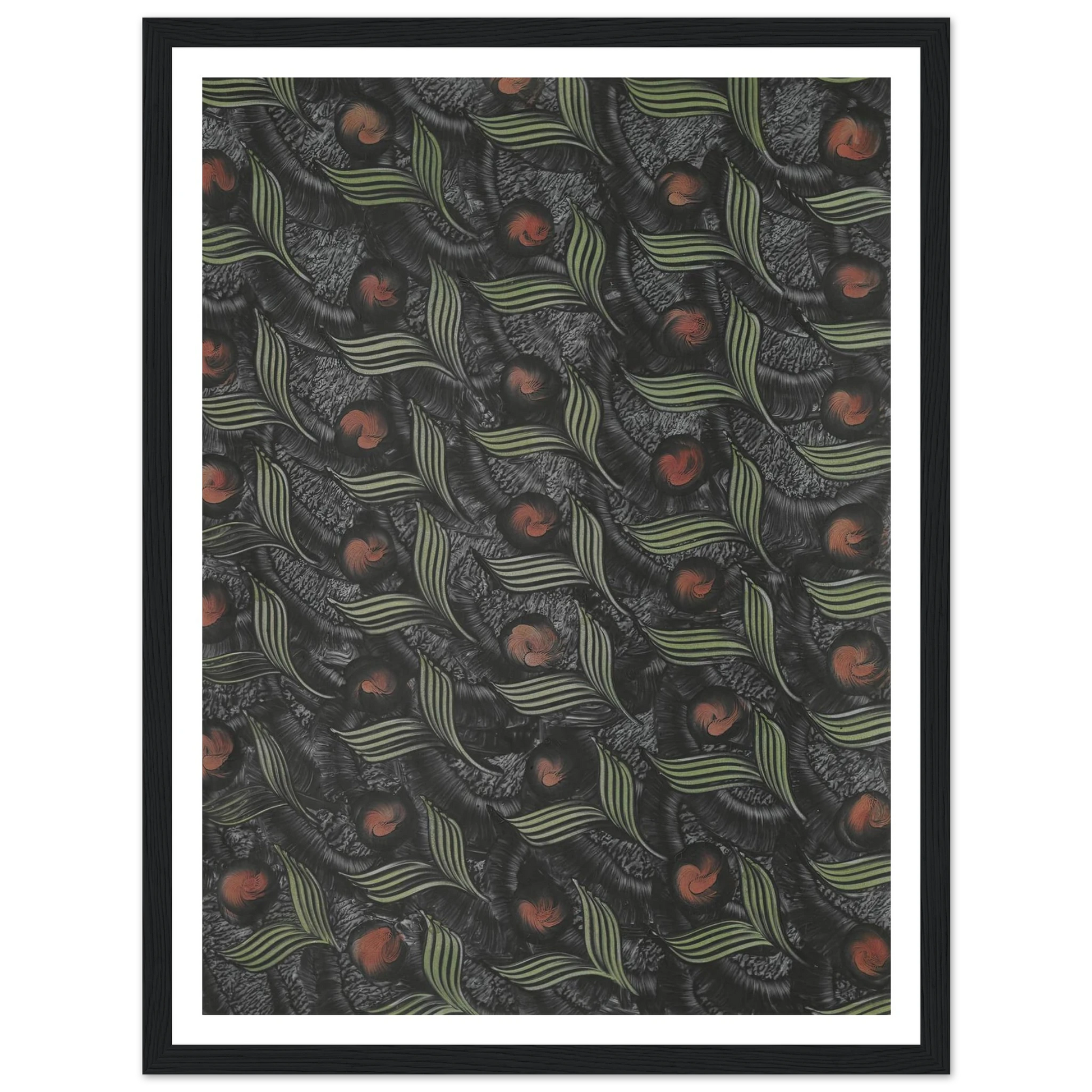 Kleisterpapier (mit Pfauenfedermotiven) (1890 - 1910) Art Print | Anker Kyster-Quipham Collections