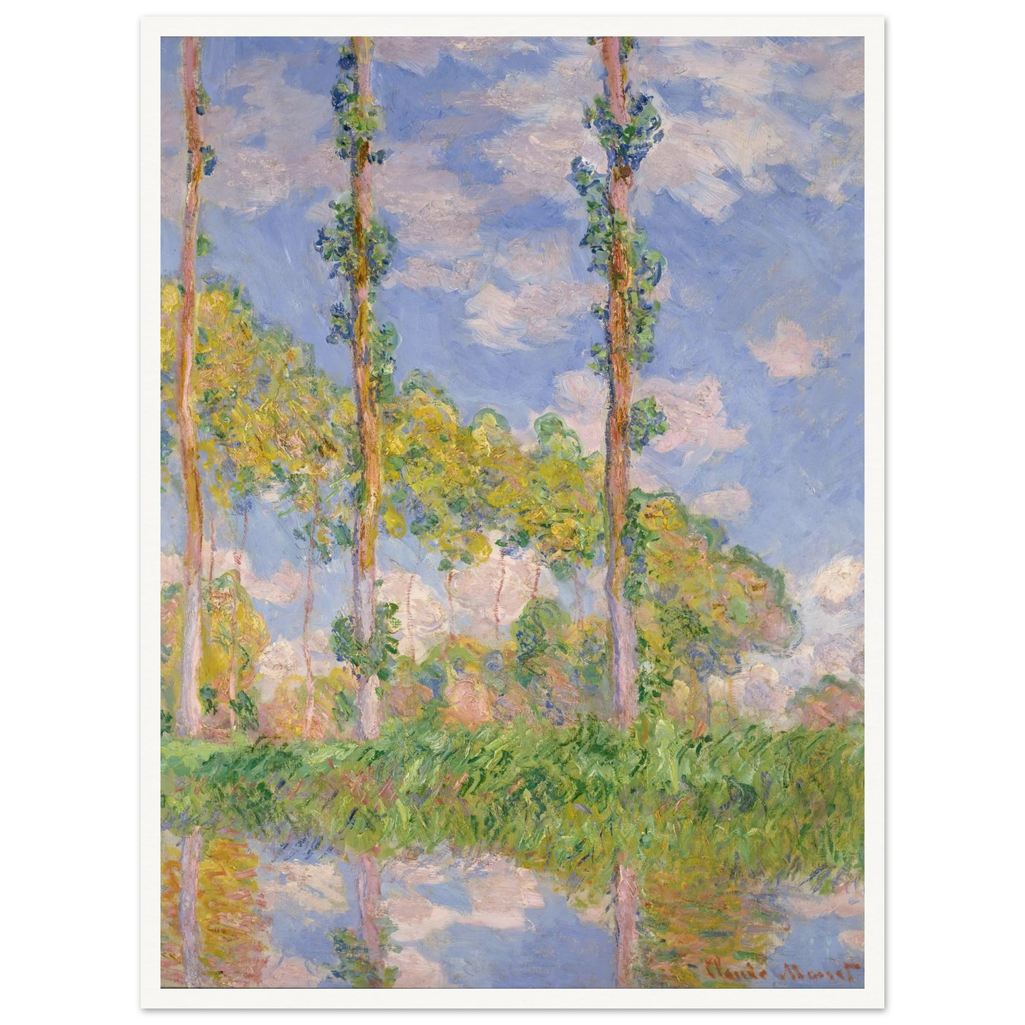 Poplars in the Sun (1891) Art Print | Claude Monet-Quipham Collections