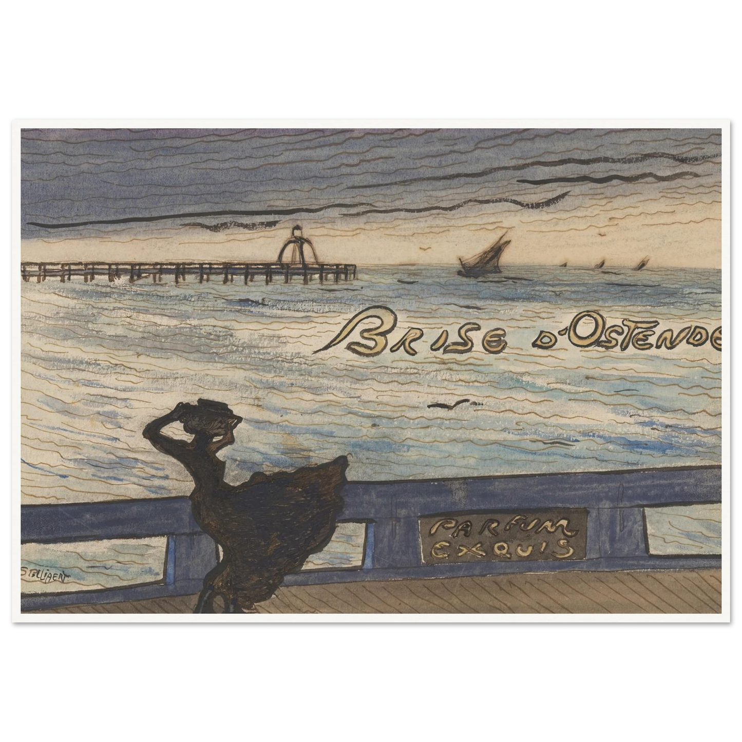 Brise d’Ostende. Parfum exquis (1900-1901) Art Print | Leon Spilliaert-Quipham Collections