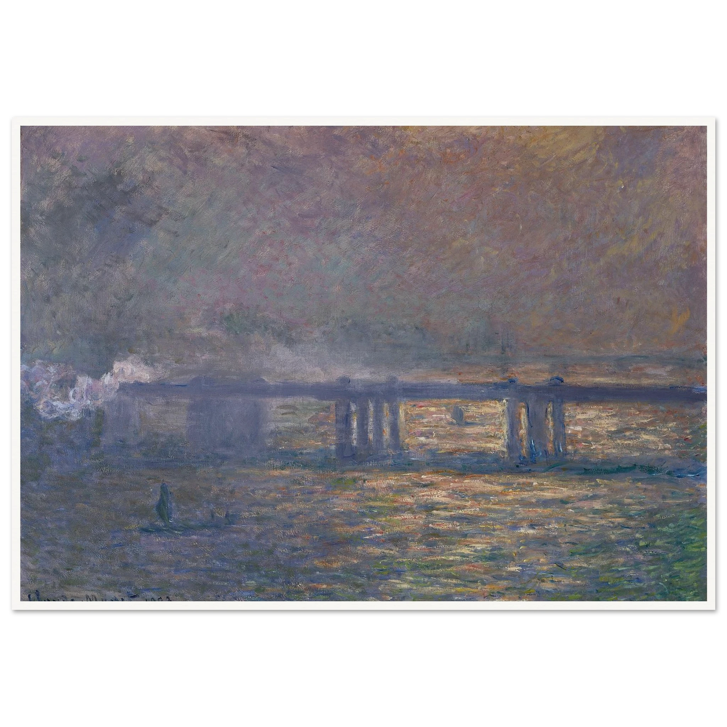 Charing Cross Bridge (1903) Art Print | Claude Monet-Quipham Collections