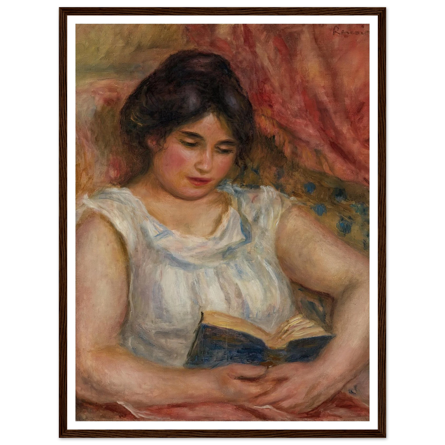 Gabrielle reading (1906) Art Print | Pierre Auguste Renoir-Quipham Collections