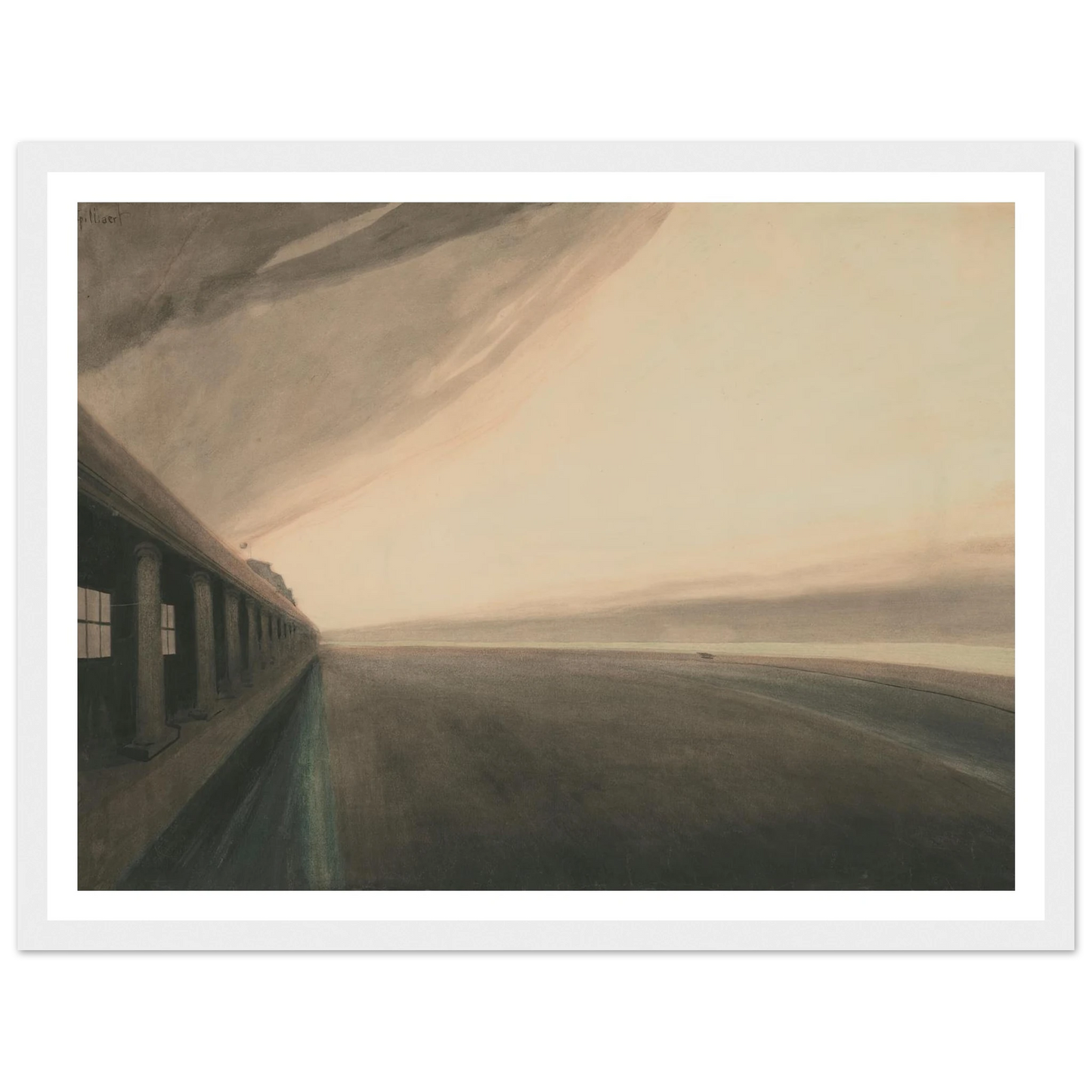 Galeries royales d’Ostende et plage, après l’orage (1907) Art Print | Leon Spilliaert-Quipham Collections